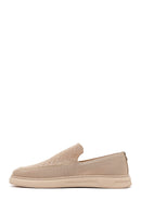 Erkek Bej Desenli Kumaş Loafer | Derimod Erkek Bej Desenli Kumaş Loafer | Derimod