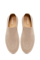 Erkek Bej Desenli Kumaş Loafer | Derimod Erkek Bej Desenli Kumaş Loafer | Derimod