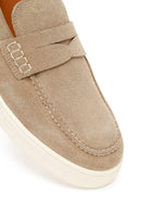 Erkek Bej Süet Deri Casual Loafer | Derimod Erkek Bej Süet Deri Casual Loafer | Derimod