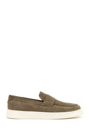 Erkek Haki Süet Deri Casual Loafer | Derimod Erkek Haki Süet Deri Casual Loafer | Derimod