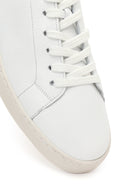 Erkek Beyaz Bağcıklı Deri Sneaker | Derimod Erkek Beyaz Bağcıklı Deri Sneaker | Derimod