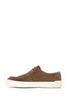 Male Beige Lace-Up Thick-Soled Suede Leather Casual Shoes | Derimod Male Beige Lace-Up Thick-Soled Suede Leather Casual Shoes | Derimod