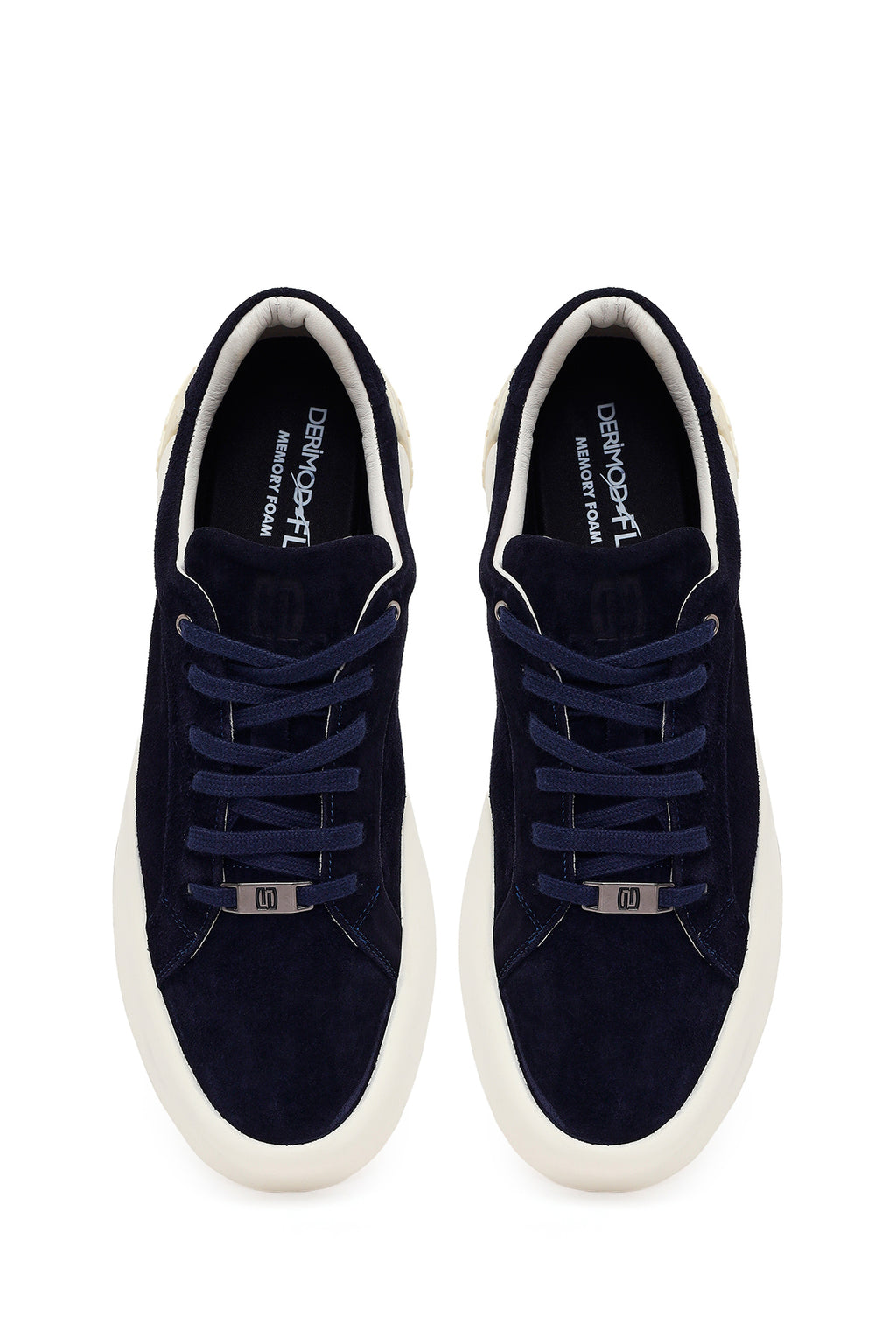 Derimod Fly Erkek Lacivert Bağcıklı Kalın Tabanlı Süet Deri Sneaker