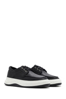 Erkek Siyah Bağcıklı Kalın Tabanlı Deri Casual Ayakkabı | Derimod Erkek Siyah Bağcıklı Kalın Tabanlı Deri Casual Ayakkabı | Derimod