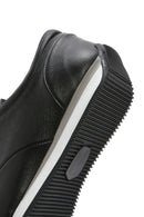 Erkek Siyah Bağcıklı Deri Casual Sneaker | Derimod Erkek Siyah Bağcıklı Deri Casual Sneaker | Derimod