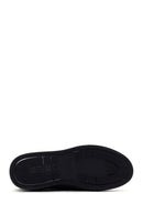 Erkek Lacivert Bağcıklı Kalın Tabanlı Deri Sneaker | Derimod Erkek Lacivert Bağcıklı Kalın Tabanlı Deri Sneaker | Derimod