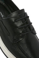 Erkek Siyah Bağcıklı Kalın Tabanlı Deri Casual Ayakkabı | Derimod Erkek Siyah Bağcıklı Kalın Tabanlı Deri Casual Ayakkabı | Derimod