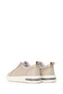 Erkek Bej Bağcıklı Kalın Tabanlı Deri Sneaker | Derimod Erkek Bej Bağcıklı Kalın Tabanlı Deri Sneaker | Derimod