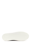 Erkek Lacivert Bağcıklı Kalın Tabanlı Baskılı Deri Sneaker | Derimod Erkek Lacivert Bağcıklı Kalın Tabanlı Baskılı Deri Sneaker | Derimod