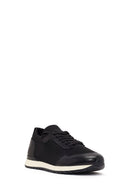 Men's Black Lace-Up Fabric Sneakers | Derimod Men's Black Lace-Up Fabric Sneakers | Derimod