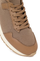Erkek Vizon Bağcıklı Kumaş Sneaker | Derimod Erkek Vizon Bağcıklı Kumaş Sneaker | Derimod