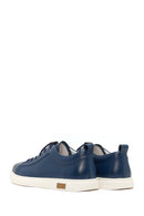 Erkek Lacivert Deri Sneaker | Derimod Erkek Lacivert Deri Sneaker | Derimod