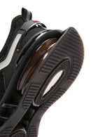 Men's Black Lace-Up Thick-Sole Fabric Sneakers | Derimod Men's Black Lace-Up Thick-Sole Fabric Sneakers | Derimod