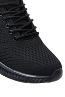 Derimod Zero Erkek Siyah Bağcıklı Kalın Tabanlı Kumaş Sneaker | Derimod Derimod Zero Erkek Siyah Bağcıklı Kalın Tabanlı Kumaş Sneaker | Derimod