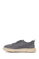 Derimoz Zero Erkek Gri Bağcıklı Kumaş Sneaker | Derimod Derimoz Zero Erkek Gri Bağcıklı Kumaş Sneaker | Derimod
