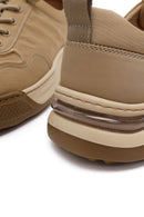 Derimod Zero Erkek Bej Bağcıklı Kalın Tabanlı Kumaş Sneaker | Derimod Derimod Zero Erkek Bej Bağcıklı Kalın Tabanlı Kumaş Sneaker | Derimod