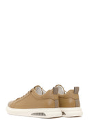 Erkek Bej Bağcıklı Deri Sneaker | Derimod Erkek Bej Bağcıklı Deri Sneaker | Derimod