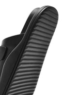 Erkek Siyah Çift Tokalı Deri Terlik | Derimod Erkek Siyah Çift Tokalı Deri Terlik | Derimod