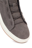 Erkek Gri Bağcıklı Süet Deri Sneaker | Derimod Erkek Gri Bağcıklı Süet Deri Sneaker | Derimod