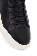 Men's Black Lace-up Leather Sneaker | Derimod Men's Black Lace-up Leather Sneaker | Derimod