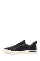 Men's Black Lace-up Leather Sneaker | Derimod Men's Black Lace-up Leather Sneaker | Derimod