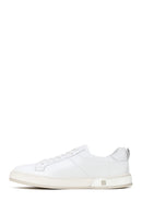 Erkek Beyaz Bağcıklı Kalın Tabanlı Deri Sneaker | Derimod Erkek Beyaz Bağcıklı Kalın Tabanlı Deri Sneaker | Derimod