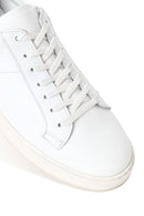 Erkek Beyaz Bağcıklı Kalın Tabanlı Deri Sneaker | Derimod Erkek Beyaz Bağcıklı Kalın Tabanlı Deri Sneaker | Derimod