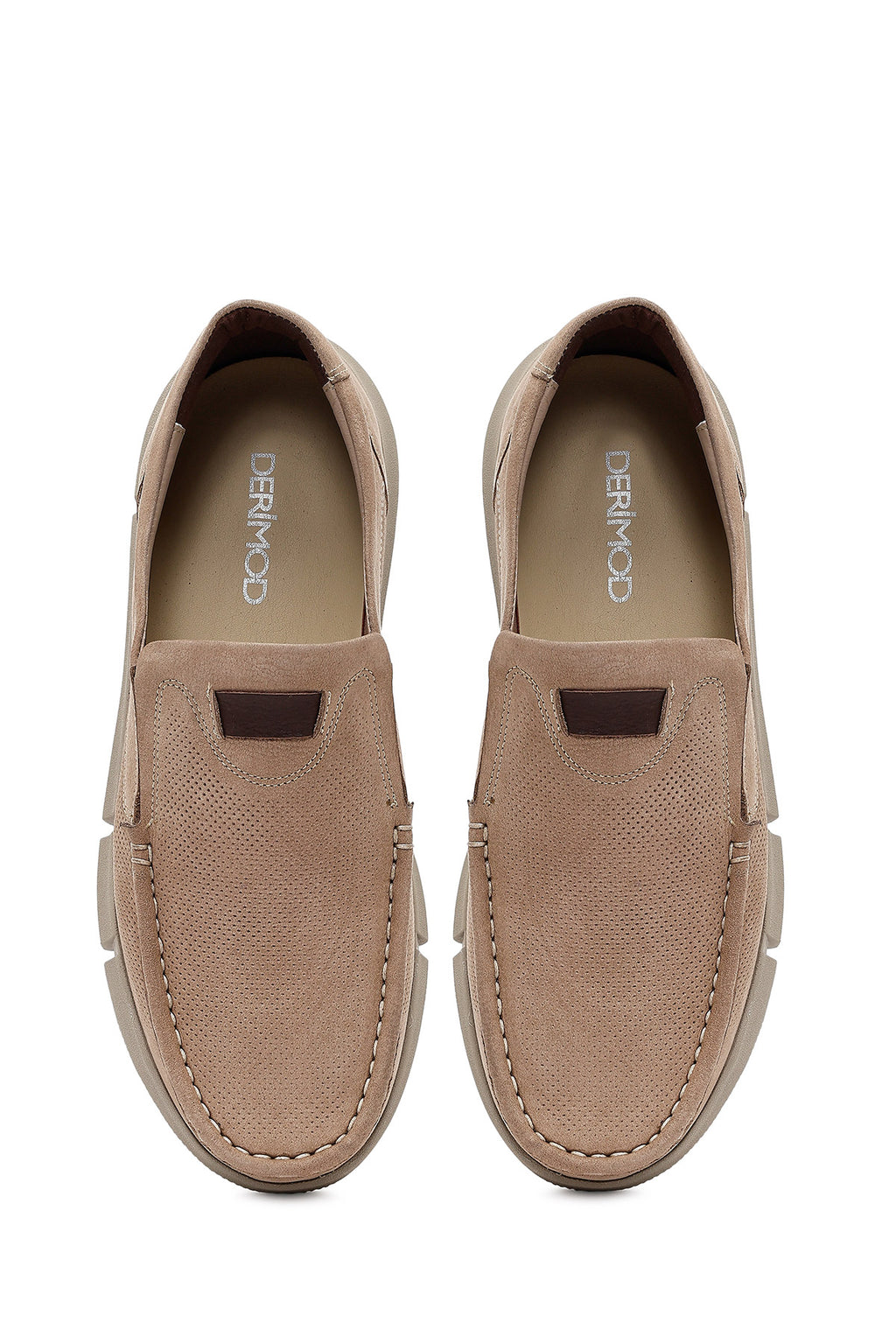 Erkek Bej Nubuk Deri Casual Loafer