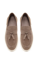 Erkek Bej Püsküllü Süet Deri Loafer | Derimod Erkek Bej Püsküllü Süet Deri Loafer | Derimod