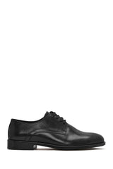 Men's Black Laced Leather Classic Shoes