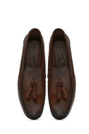 Erkek Kahverengi Püsküllü Deri Loafer | Derimod Erkek Kahverengi Püsküllü Deri Loafer | Derimod