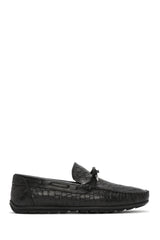 Men's Black Crocodile Leather Loafers