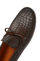 Erkek Kahverengi Kroko Deri Loafer | Derimod Erkek Kahverengi Kroko Deri Loafer | Derimod