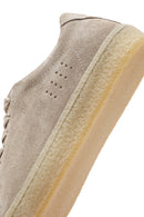 Erkek Bej Bağcıklı Kalın Tabanlı Süet Deri Sneaker | Derimod Erkek Bej Bağcıklı Kalın Tabanlı Süet Deri Sneaker | Derimod