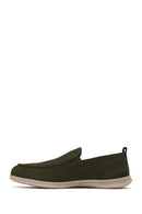 Erkek Haki Nubuk Deri Loafer | Derimod Erkek Haki Nubuk Deri Loafer | Derimod