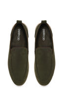 Erkek Haki Nubuk Deri Loafer | Derimod Erkek Haki Nubuk Deri Loafer | Derimod