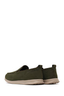 Erkek Haki Nubuk Deri Loafer | Derimod Erkek Haki Nubuk Deri Loafer | Derimod