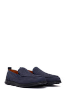 Erkek Lacivert Nubuk Deri Loafer | Derimod Erkek Lacivert Nubuk Deri Loafer | Derimod