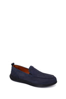 Erkek Lacivert Nubuk Deri Loafer | Derimod Erkek Lacivert Nubuk Deri Loafer | Derimod