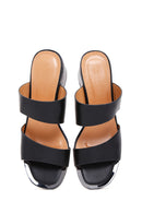 Kadın Siyah Kısa Kalın Topuklu Terlik | Derimod Kadın Siyah Kısa Kalın Topuklu Terlik | Derimod