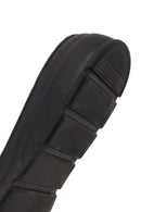 Women's Black Thick-Soled Knitted Fabric Slippers | Derimod Women's Black Thick-Soled Knitted Fabric Slippers | Derimod