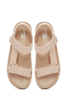 Kadın Bej Bantlı Kalın Tabanlı Jelly Sandalet | Derimod Kadın Bej Bantlı Kalın Tabanlı Jelly Sandalet | Derimod