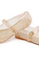 Women's Jelly Ballet Flats with Gold Buckle | Derimod Women's Jelly Ballet Flats with Gold Buckle | Derimod