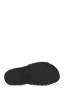Woman Black Thick-Soled Patent Leather Slippers | Derimod Woman Black Thick-Soled Patent Leather Slippers | Derimod