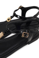 Kadın Siyah Parmak Arası Sandalet | Derimod Kadın Siyah Parmak Arası Sandalet | Derimod