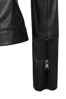 Maya Kadın Siyah Hakim Yaka Deri Ceket | Derimod Maya Kadın Siyah Hakim Yaka Deri Ceket | Derimod