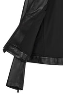 Maya Kadın Siyah Hakim Yaka Deri Ceket | Derimod Maya Kadın Siyah Hakim Yaka Deri Ceket | Derimod