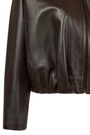 Como Kadın Kahverengi Oversize Deri Ceket | Derimod Como Kadın Kahverengi Oversize Deri Ceket | Derimod