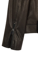 Torino Kadın Siyah Biker Oversize Deri Ceket | Derimod Torino Kadın Siyah Biker Oversize Deri Ceket | Derimod