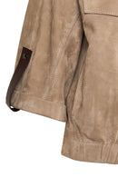Mexico Kadın Bej Oversize Süet Deri Ceket | Derimod Mexico Kadın Bej Oversize Süet Deri Ceket | Derimod